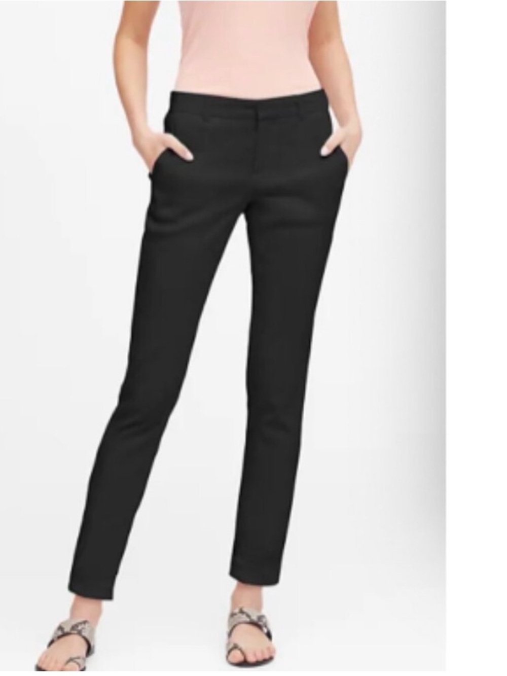 Banana Republic Avery Black Women’s Petite Pants - Modern Tapered Cut